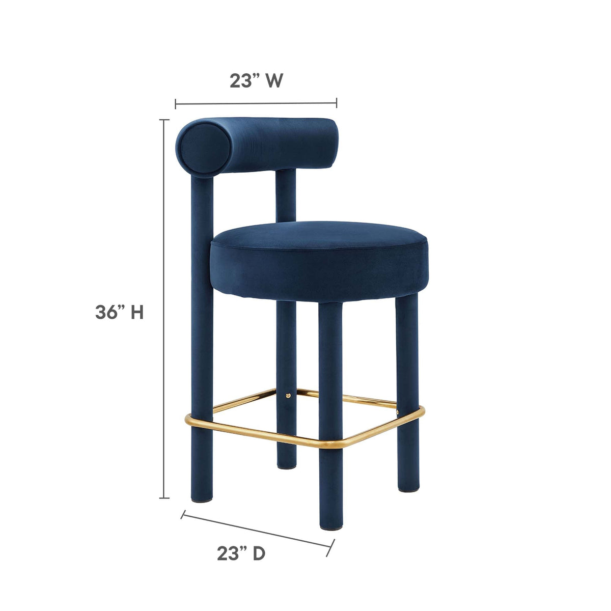 Toulouse Performance Velvet Counter Stool Set of 2 - view 8