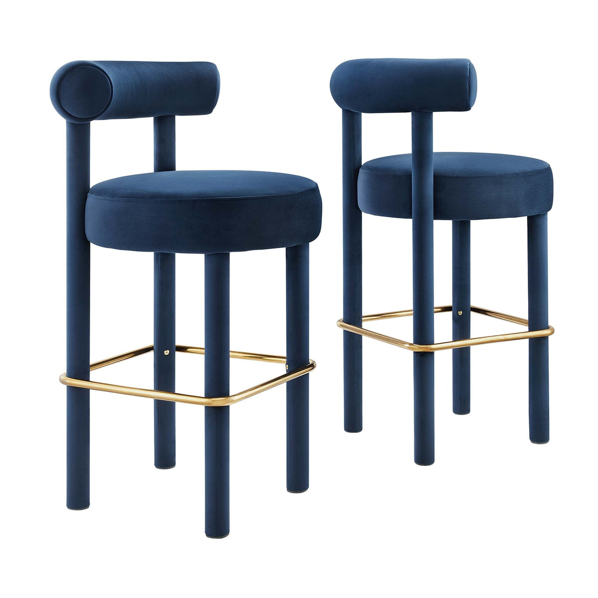 Toulouse Performance Velvet Bar Stool Set of 2 - view 1