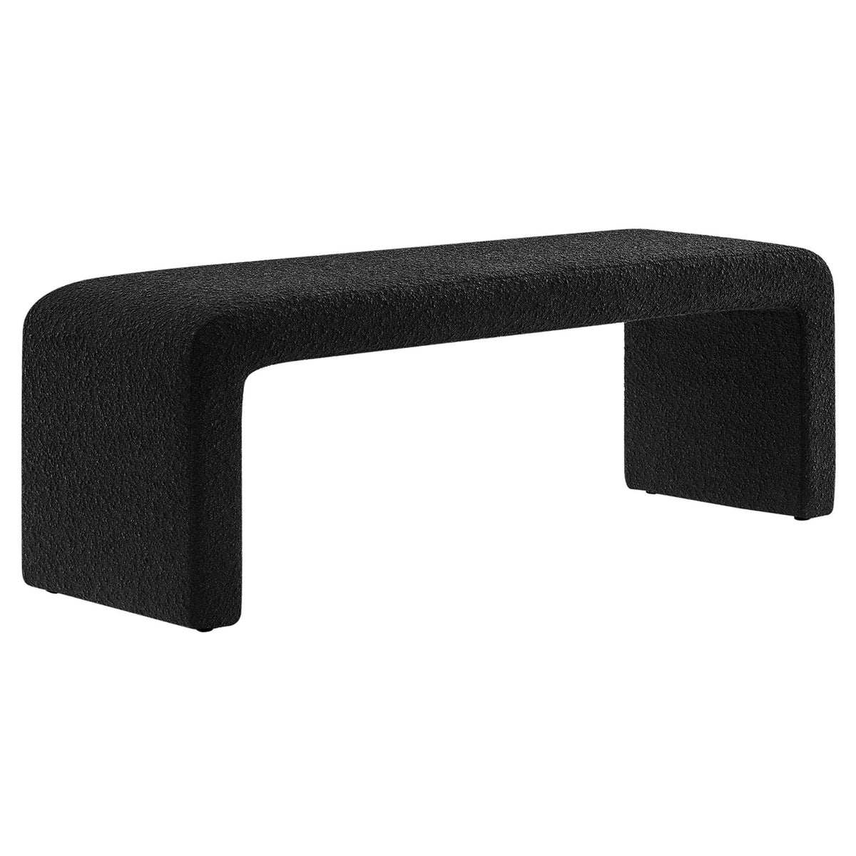 Simba Boucle Fabric Waterfall Long Bench - view 2