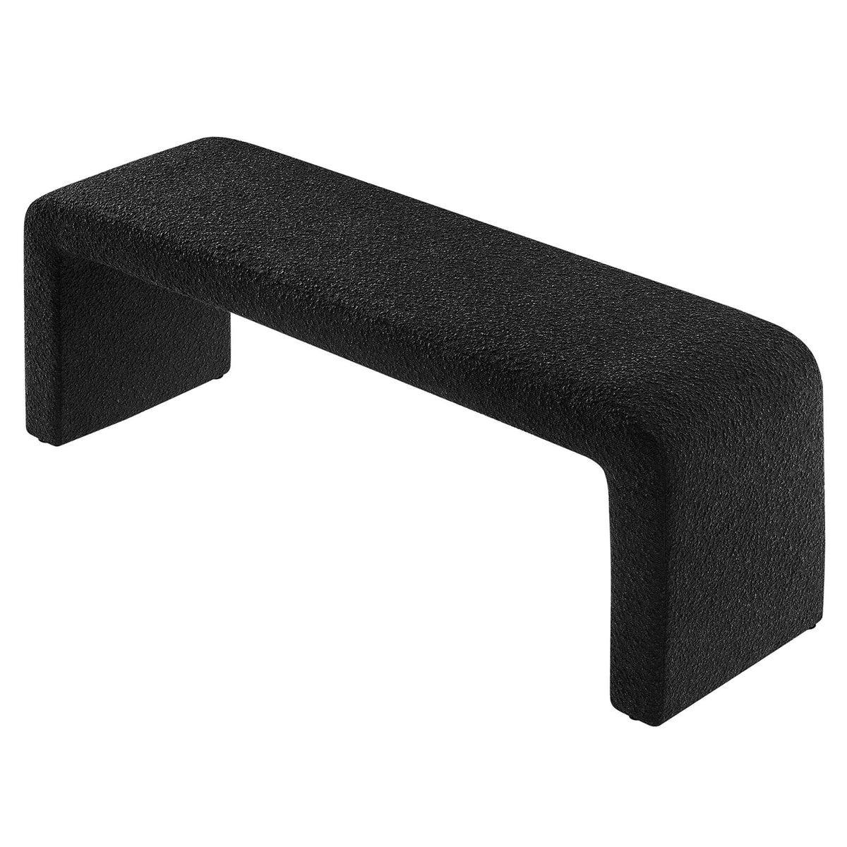 Simba Boucle Fabric Waterfall Long Bench - view 8