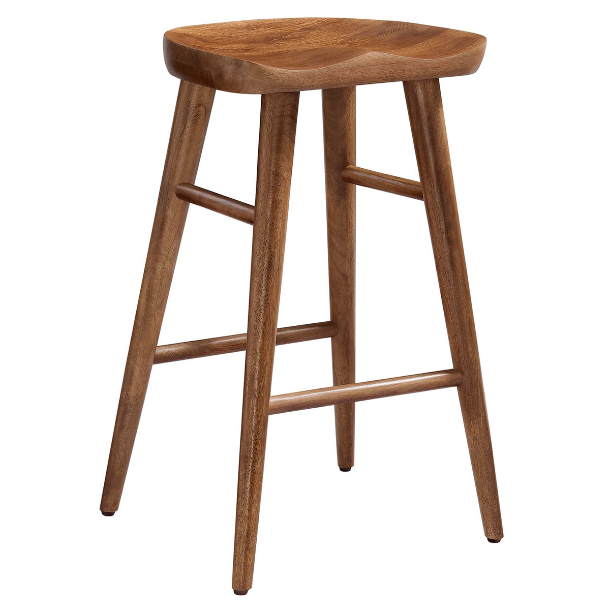 Saville Backless Wood Counter Stools - Set of 2