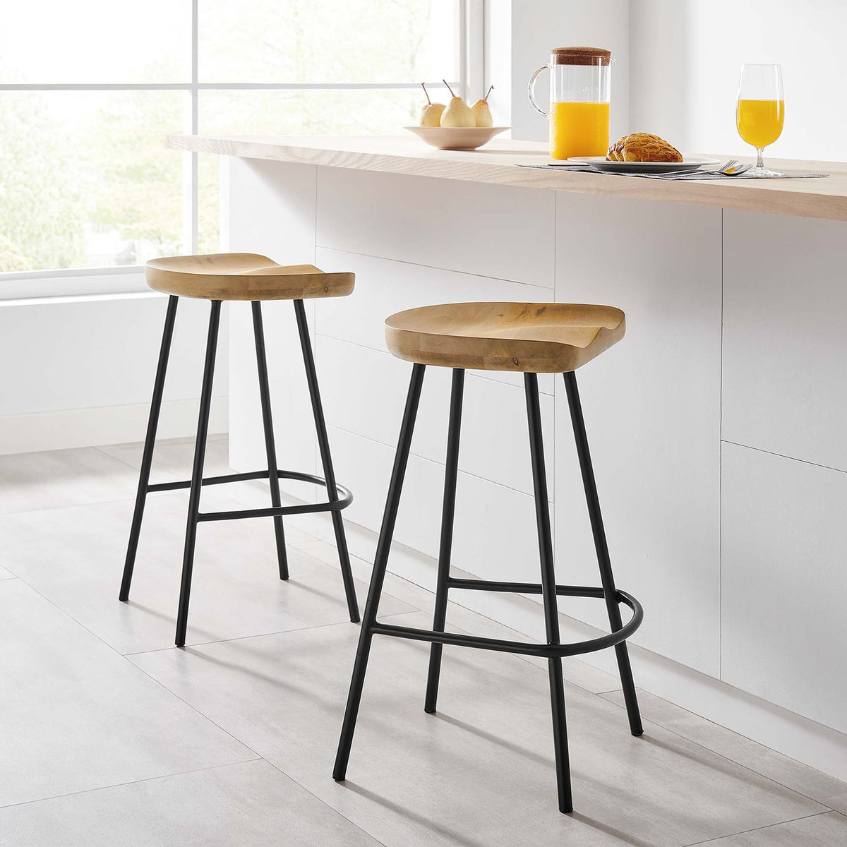 Concord Backless Wood Counter Stools - Set of 2 - view 28