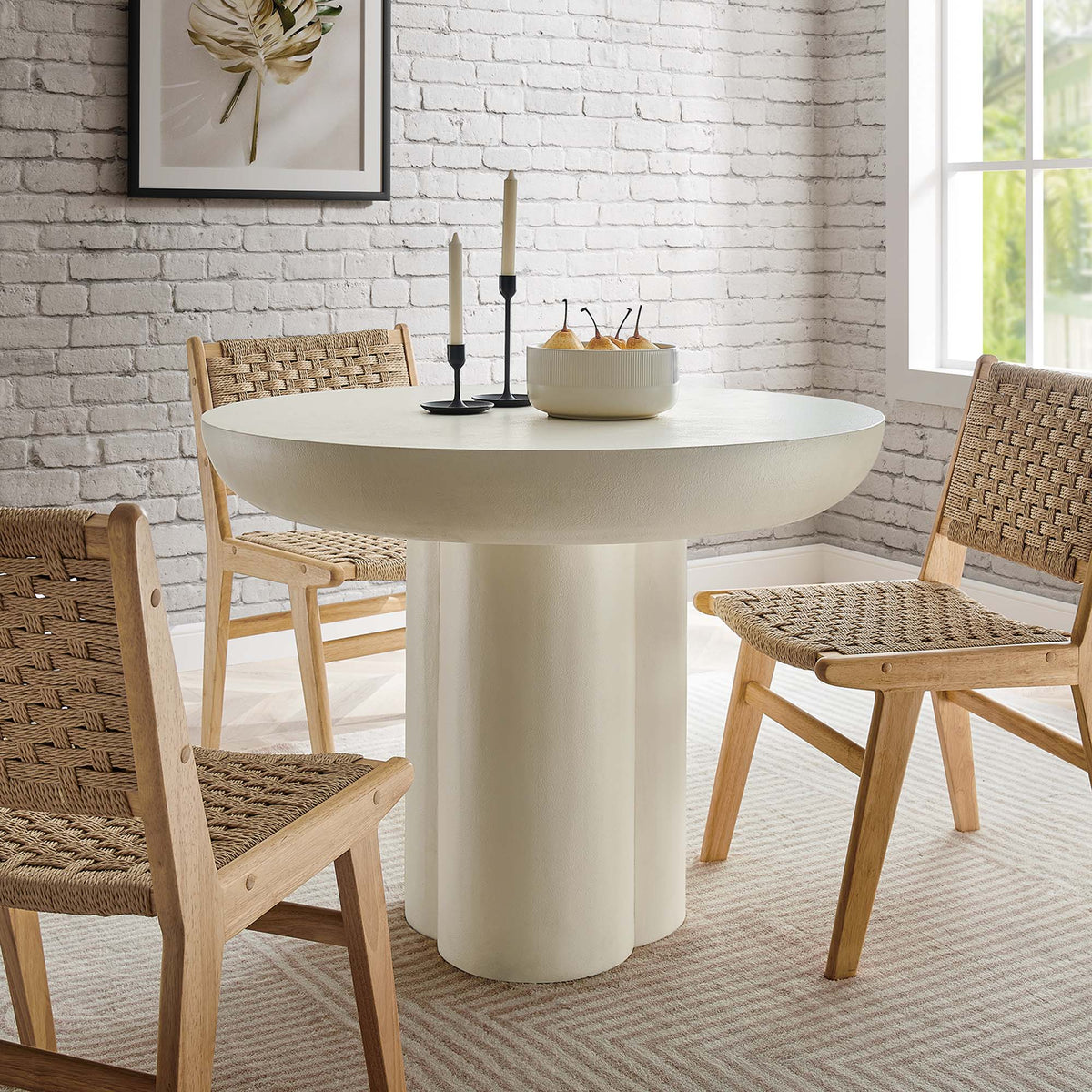 Caspian 40" Round Concrete Dining Table - view 19