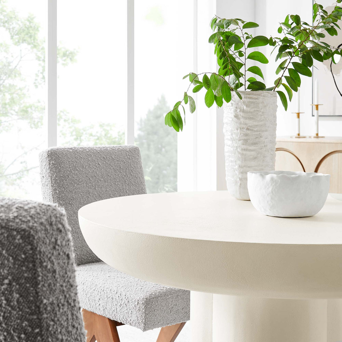 Caspian 40" Round Concrete Dining Table - view 15