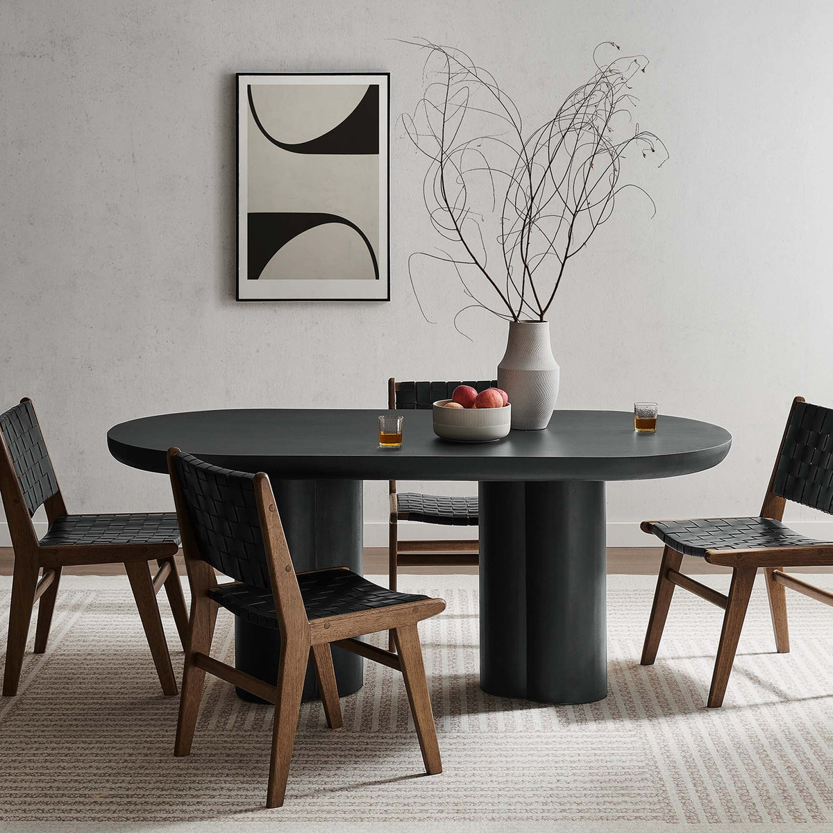 Caspian 72" Oval Concrete Dining Table - view 20