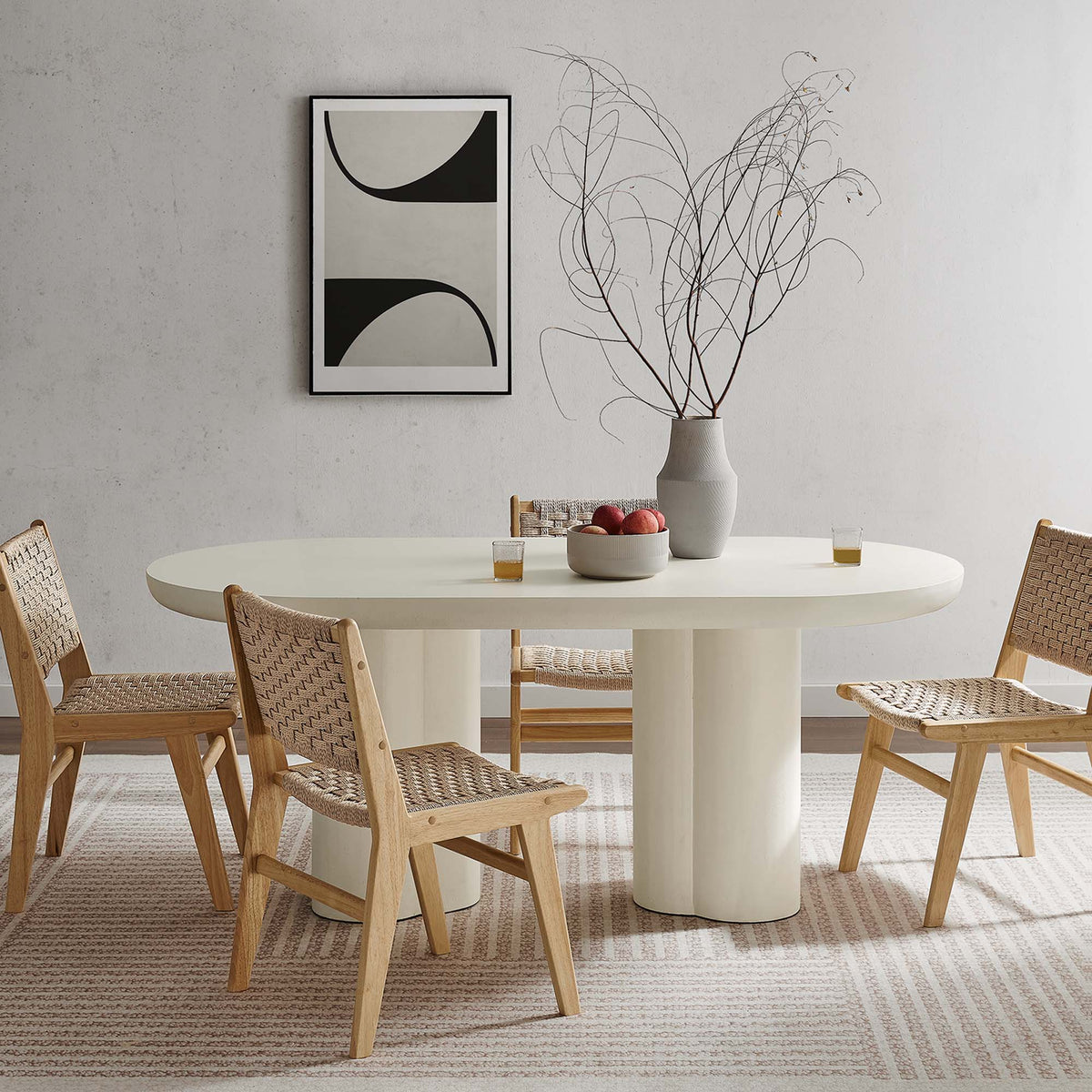Caspian 72" Oval Concrete Dining Table - view 19