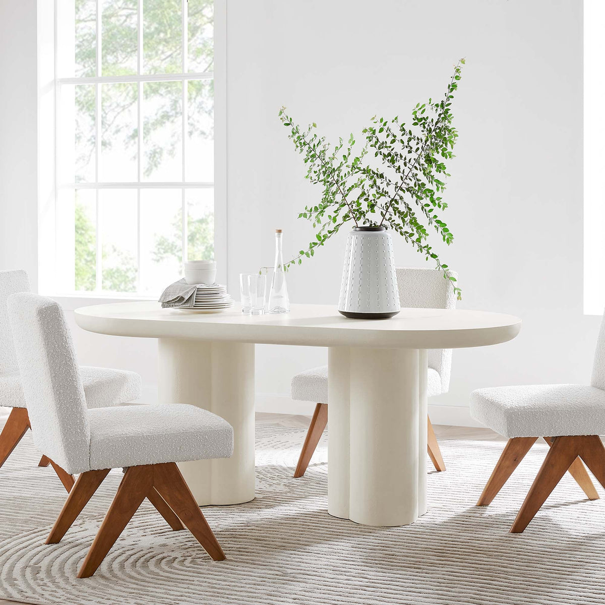 Caspian 72" Oval Concrete Dining Table - view 17