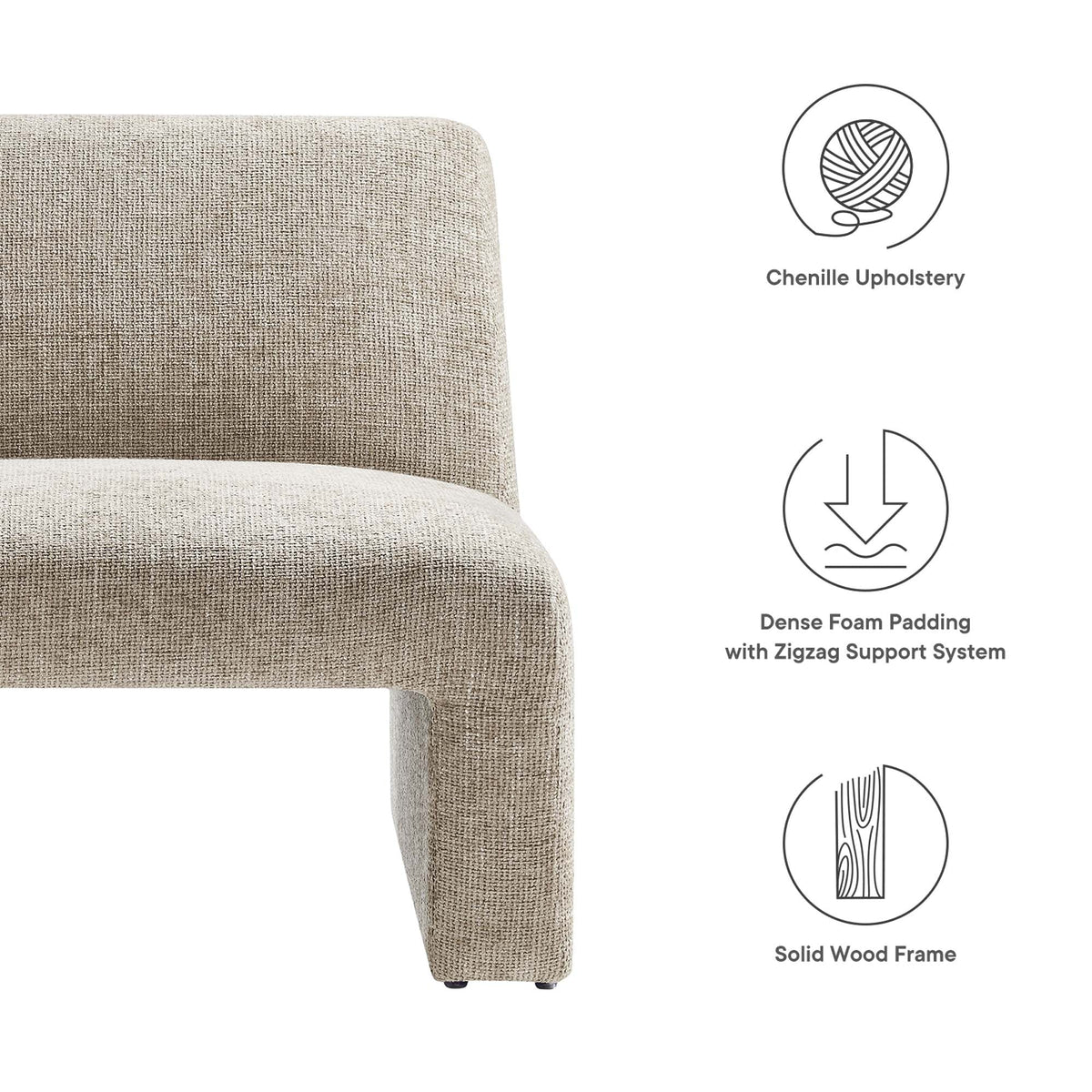 Amita Chenille Upholstered Accent Chair - view 14