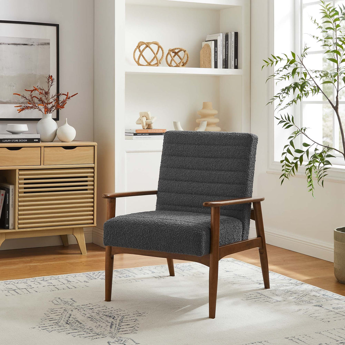 Jensen Boucle Fabric Accent Chair