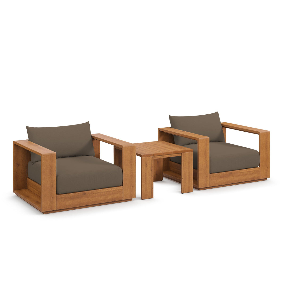Tahoe 3-Piece Outdoor Patio Acacia Wood Furniture Set - view 1