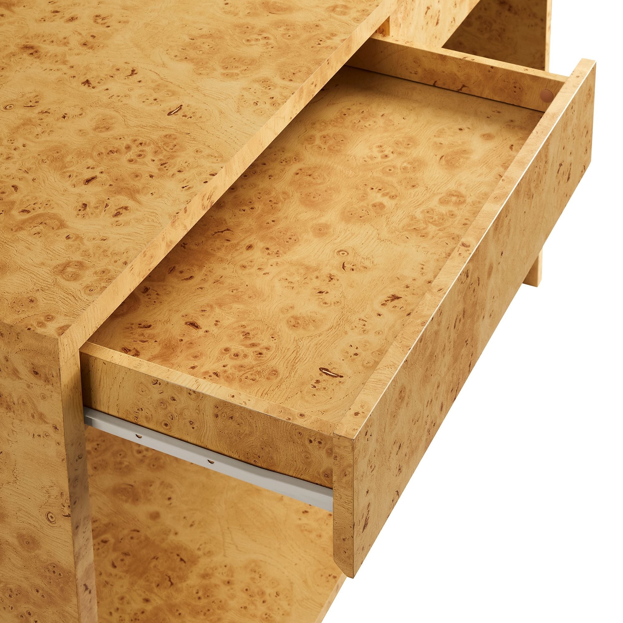 Hudson 2-Drawer Burl Wood Console Table by Modway