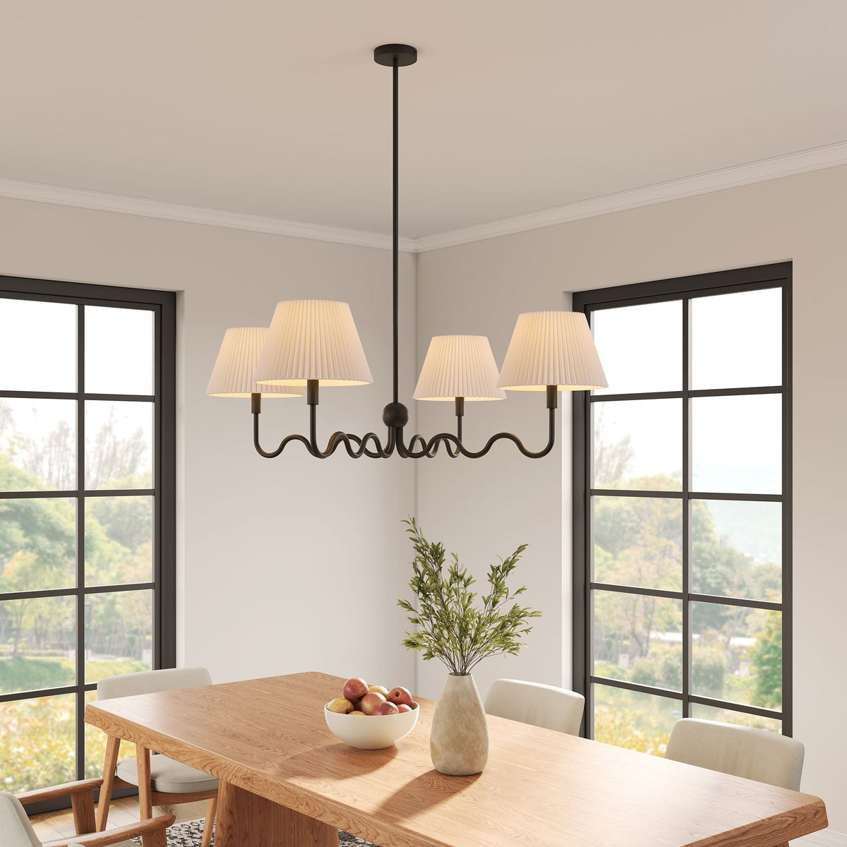 Wave Squiggle 4-Arm Pendant Light - view 13