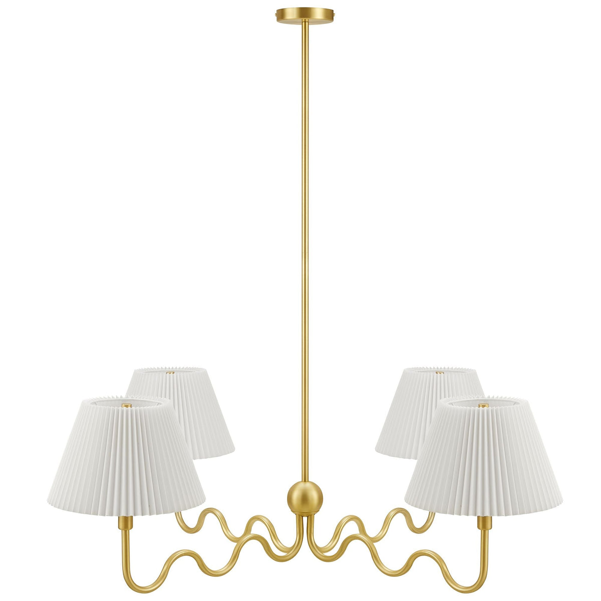 Wave Squiggle 4-Arm Pendant Light - view 2