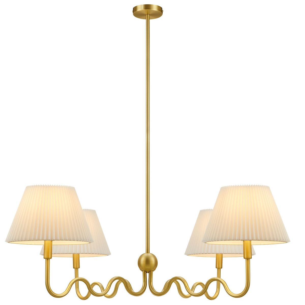 Wave Squiggle 4-Arm Pendant Light - view 4