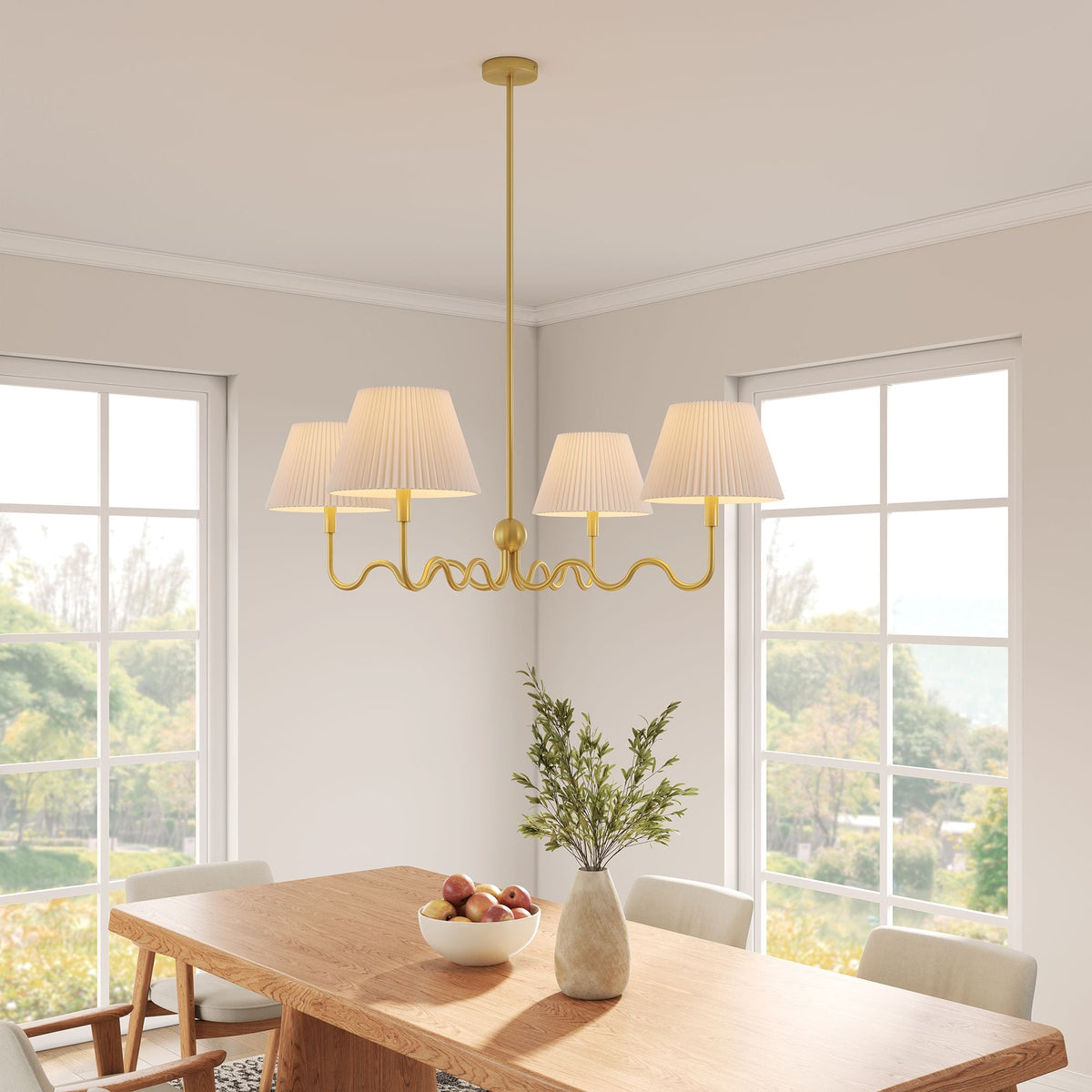 Wave Squiggle 4-Arm Pendant Light - view 14