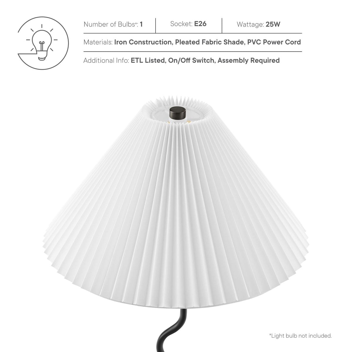 Wave Squiggle Table Lamp - view 8