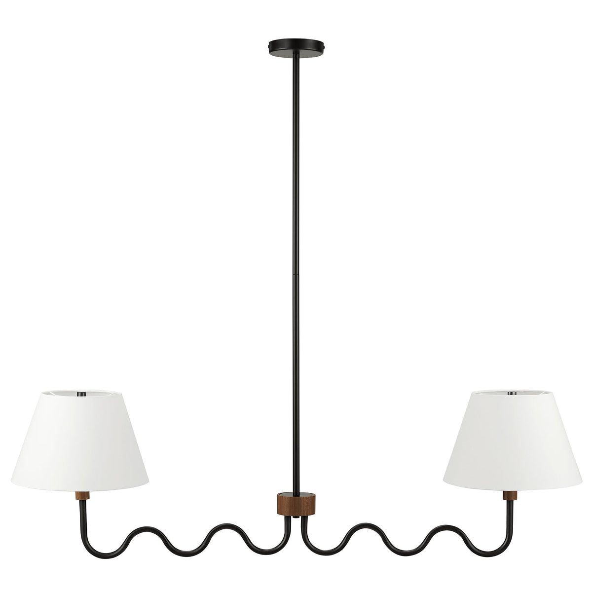 Sunlit Squiggle 2-Arm Pendant Light
