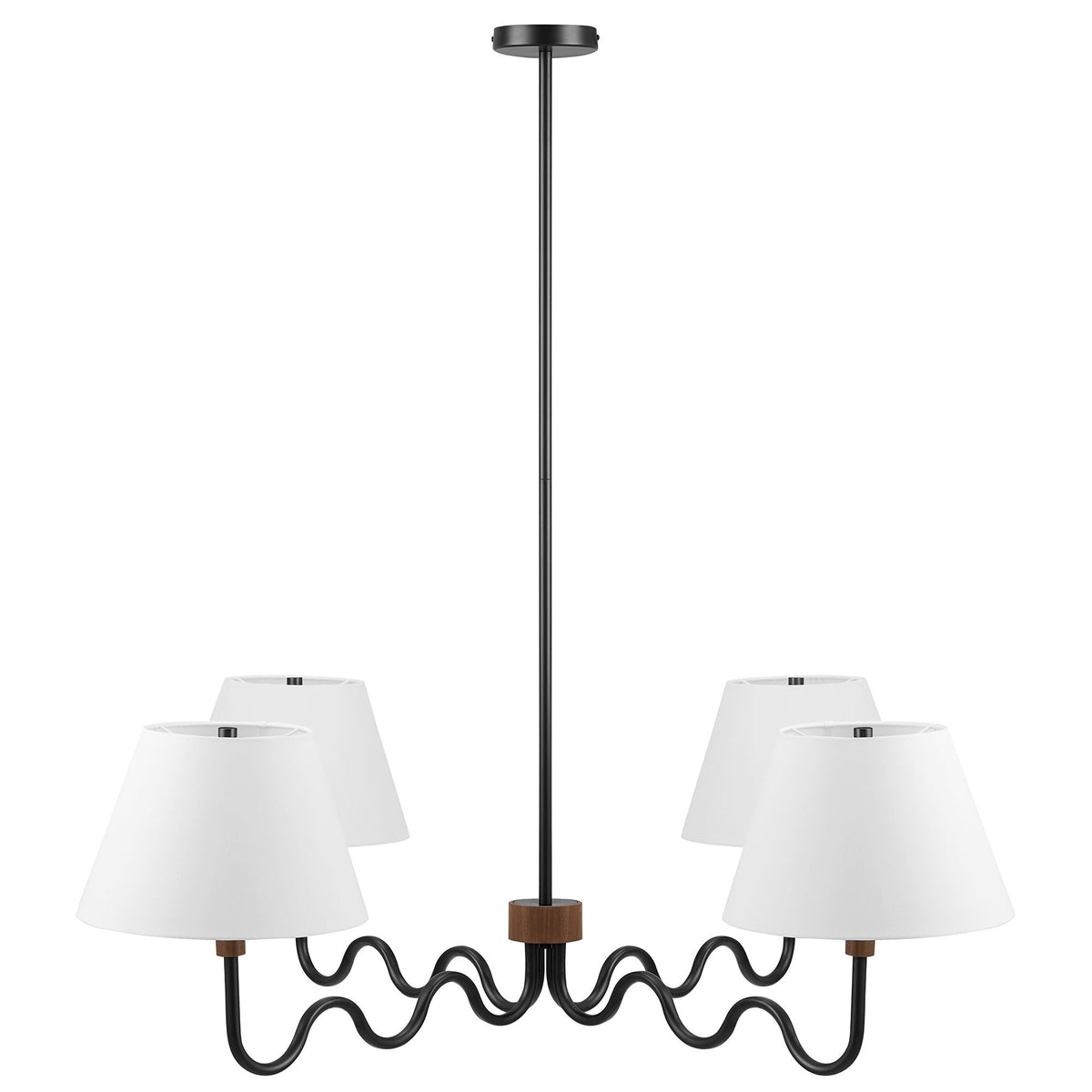 Sunlit Squiggle 4-Arm Pendant Light - view 2