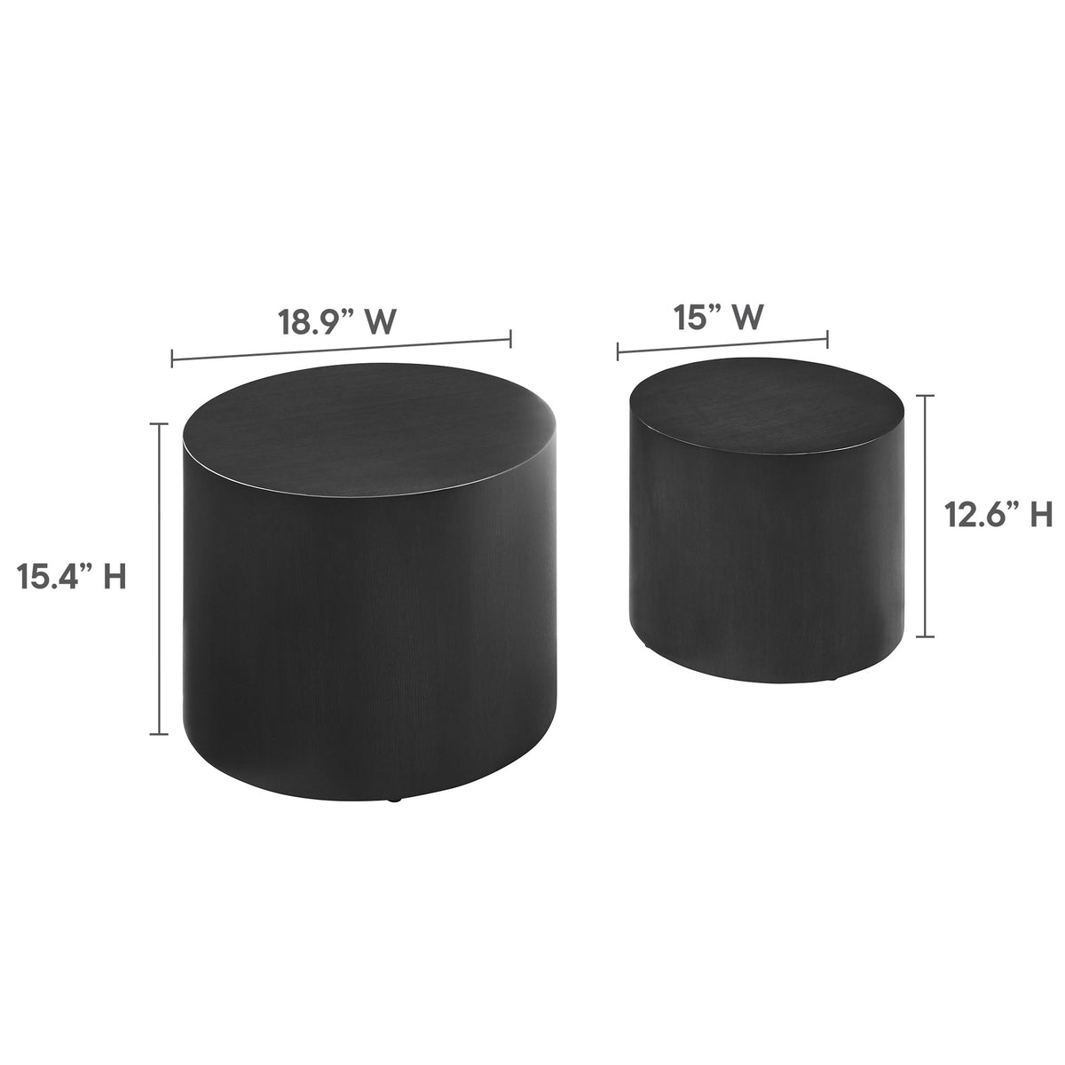 Amani Round Nesting Coffee Tables Set of 2 - view 22