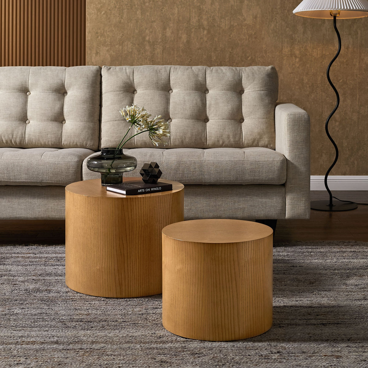 Amani Round Nesting Coffee Tables Set of 2 - view 15