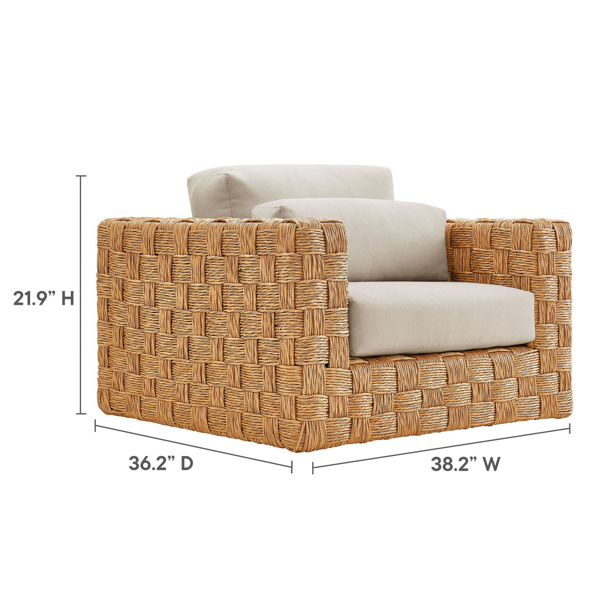 Thames Outdoor Patio Wicker Rattan Armchair