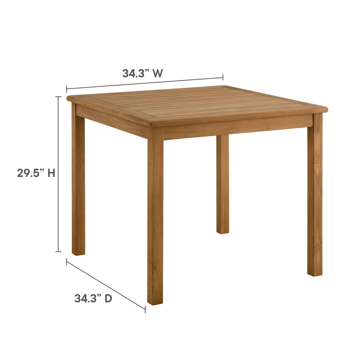 Vienna 3-Piece Outdoor Patio Teak and Rope Dining Set with Armchairs