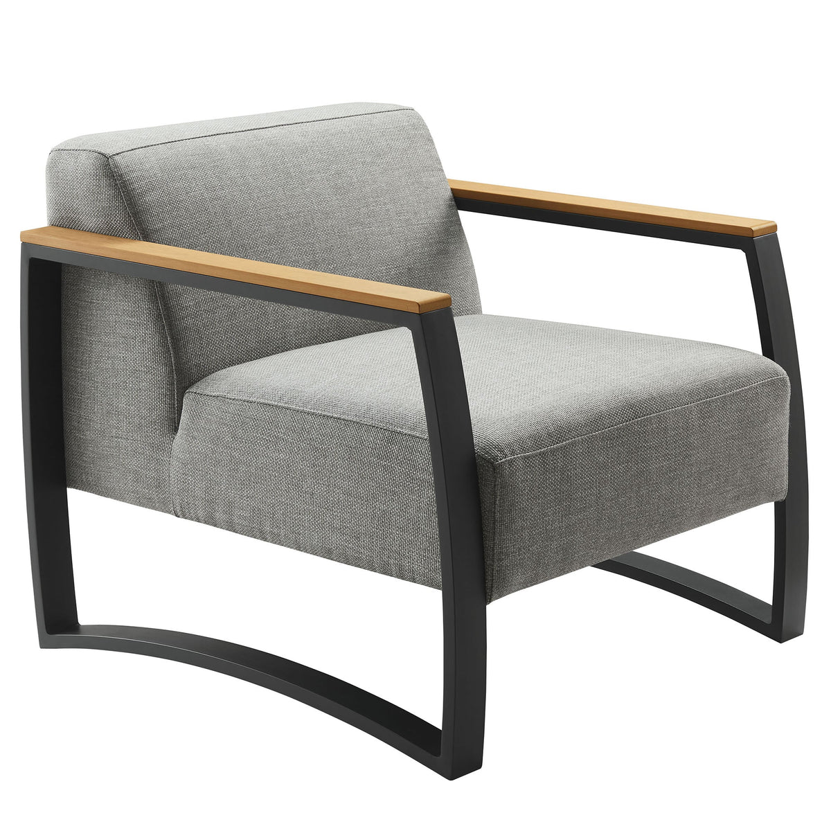 Sauve Outdoor Patio Aluminum and Fabric Armchair