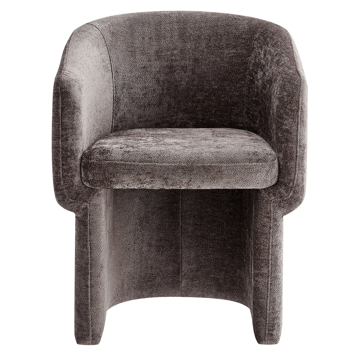 Verity Barrel Back Chenille Dining Armchair