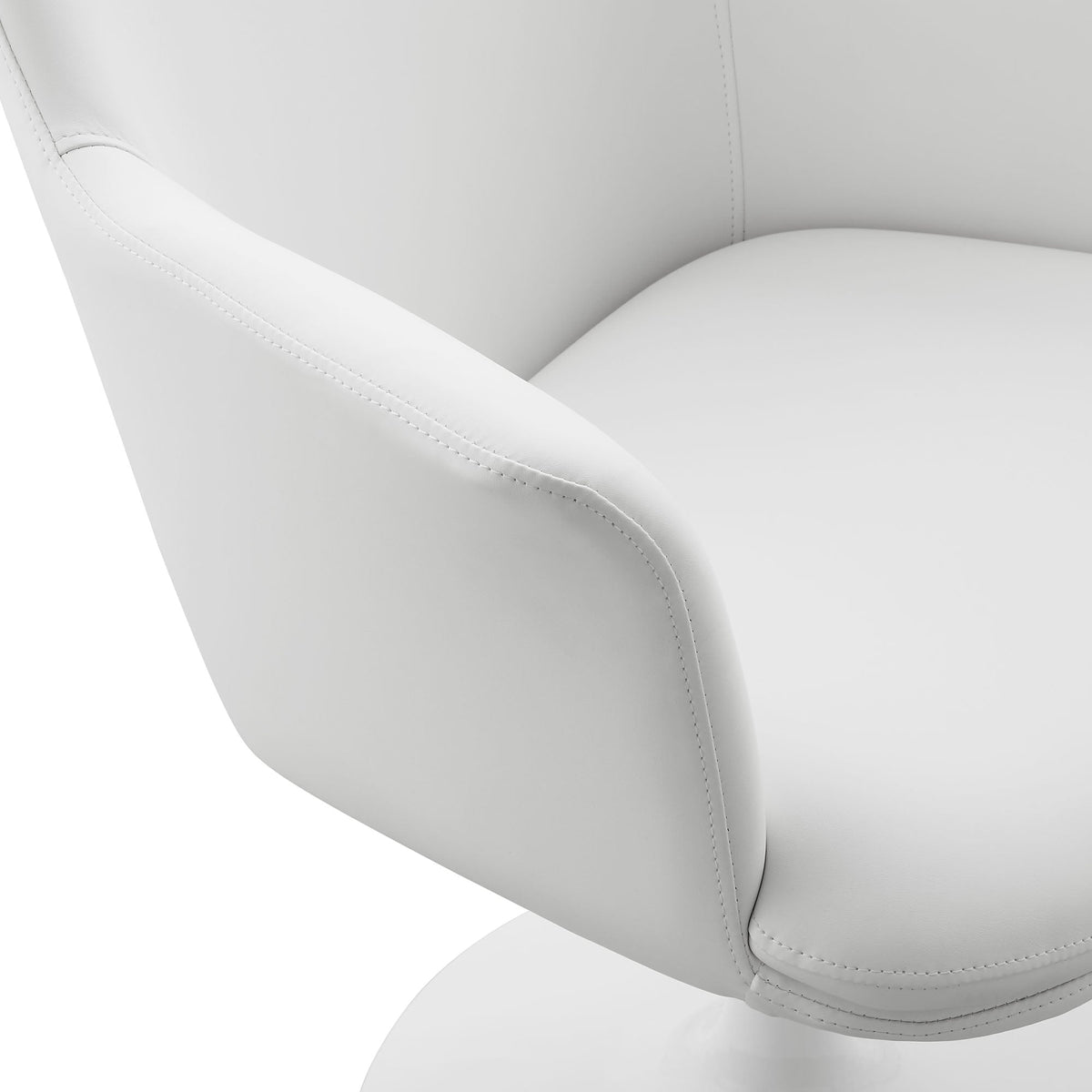 Lippa Swivel Dining Vegan Leather Armchair