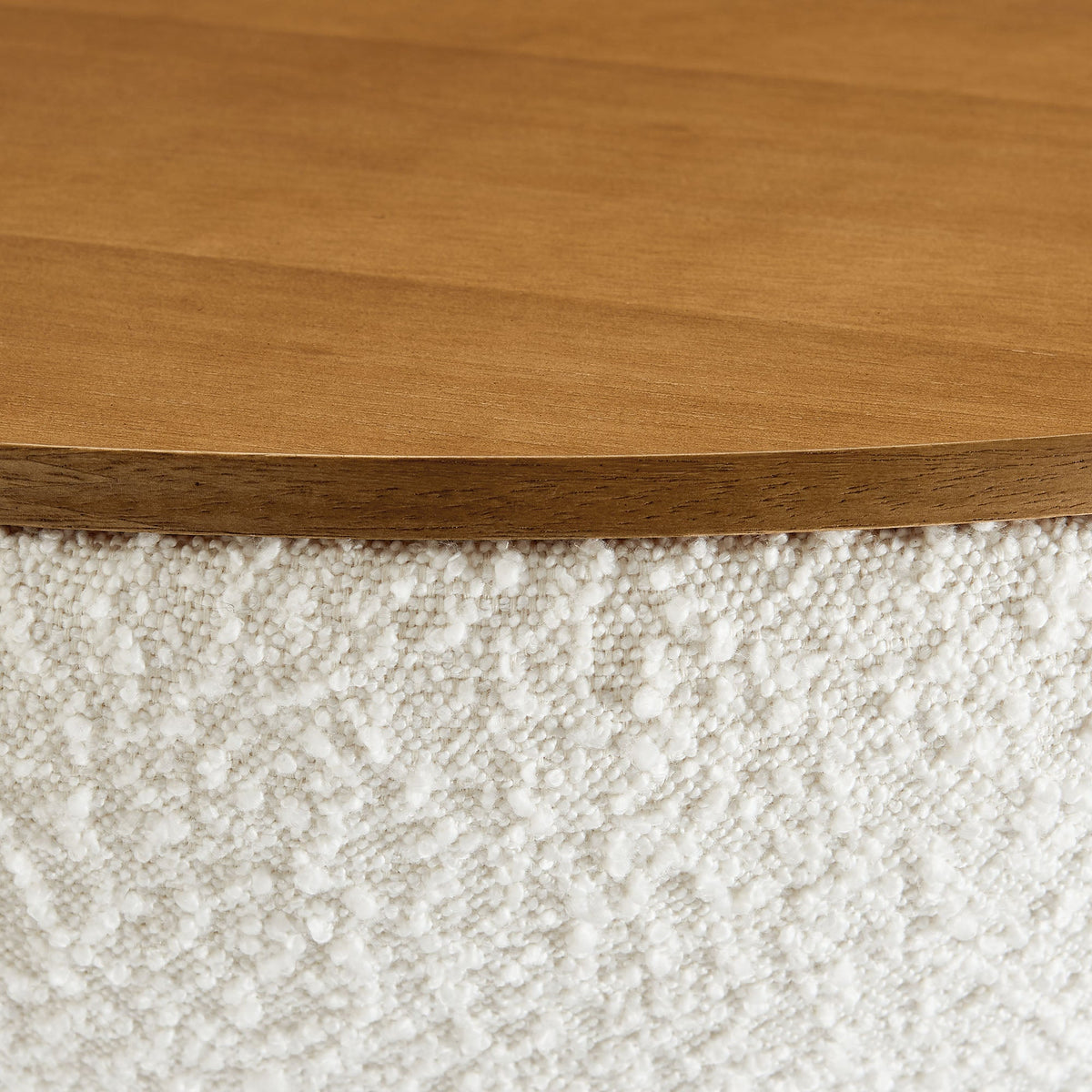 Tridome Round Boucle Upholstered Storage Coffee Table - view 5