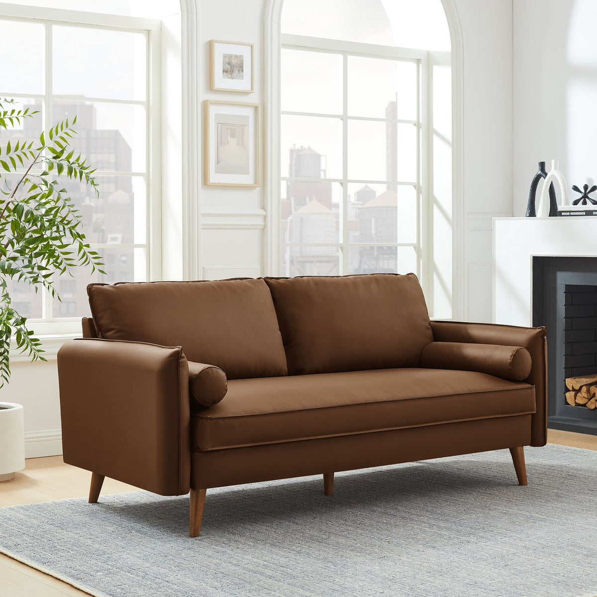 Revive Upholstered Vegan Leather Sofa - view 7