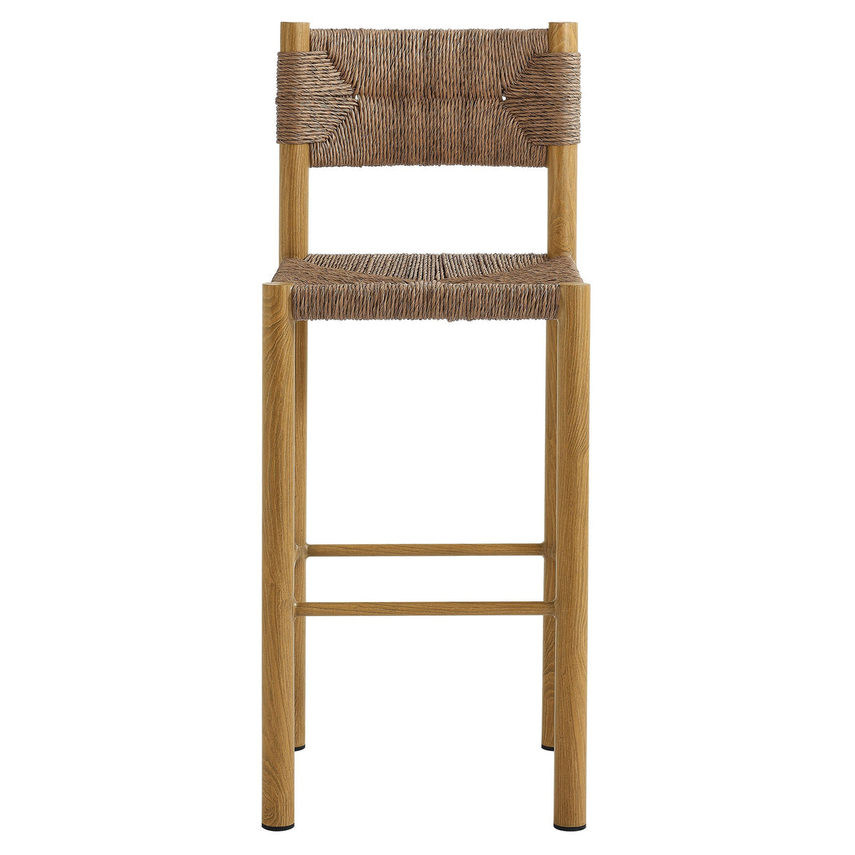 Parkland Outdoor Patio Rattan and Aluminum Bar Stools Set of 2
