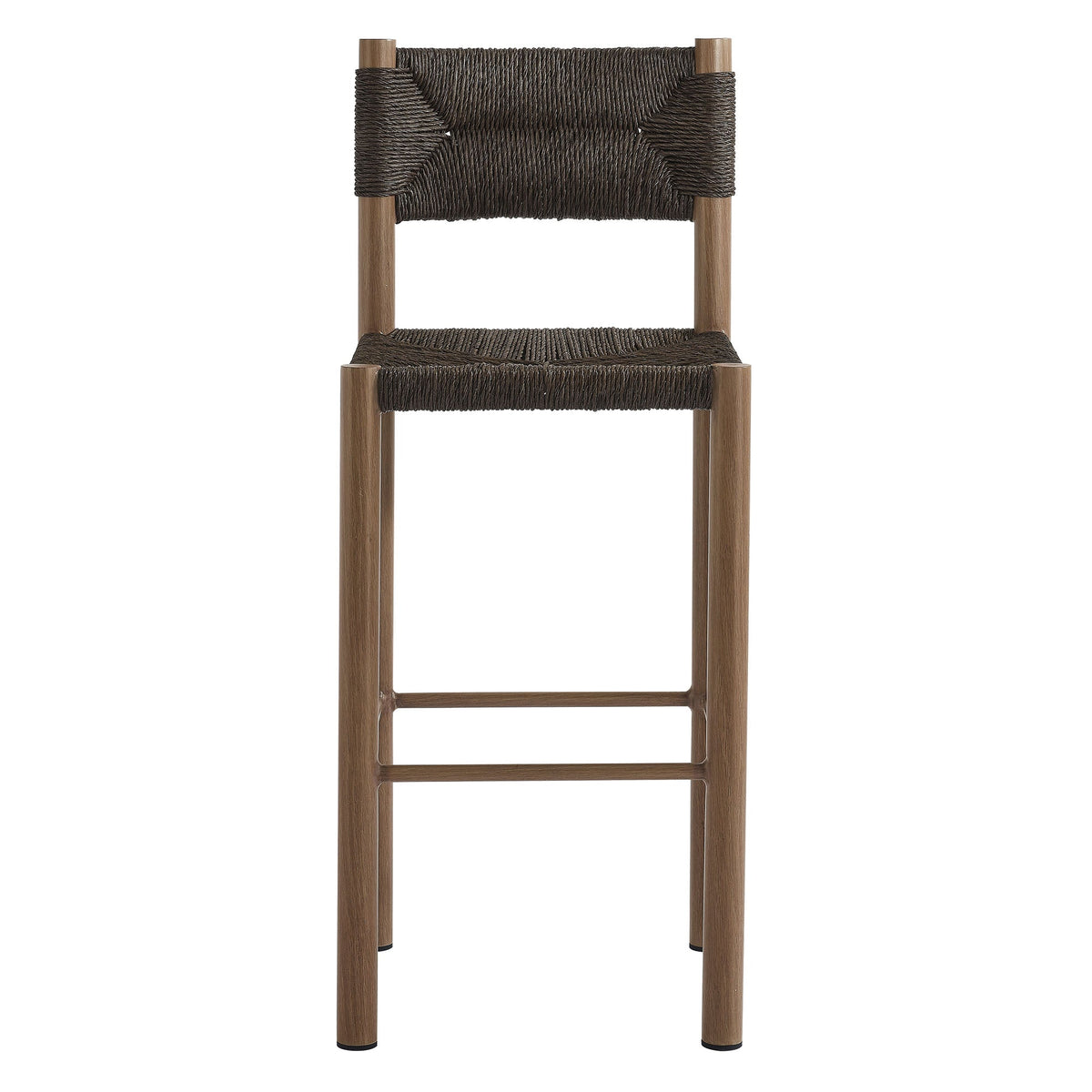 Parkland Outdoor Patio Rattan and Aluminum Bar Stools Set of 2