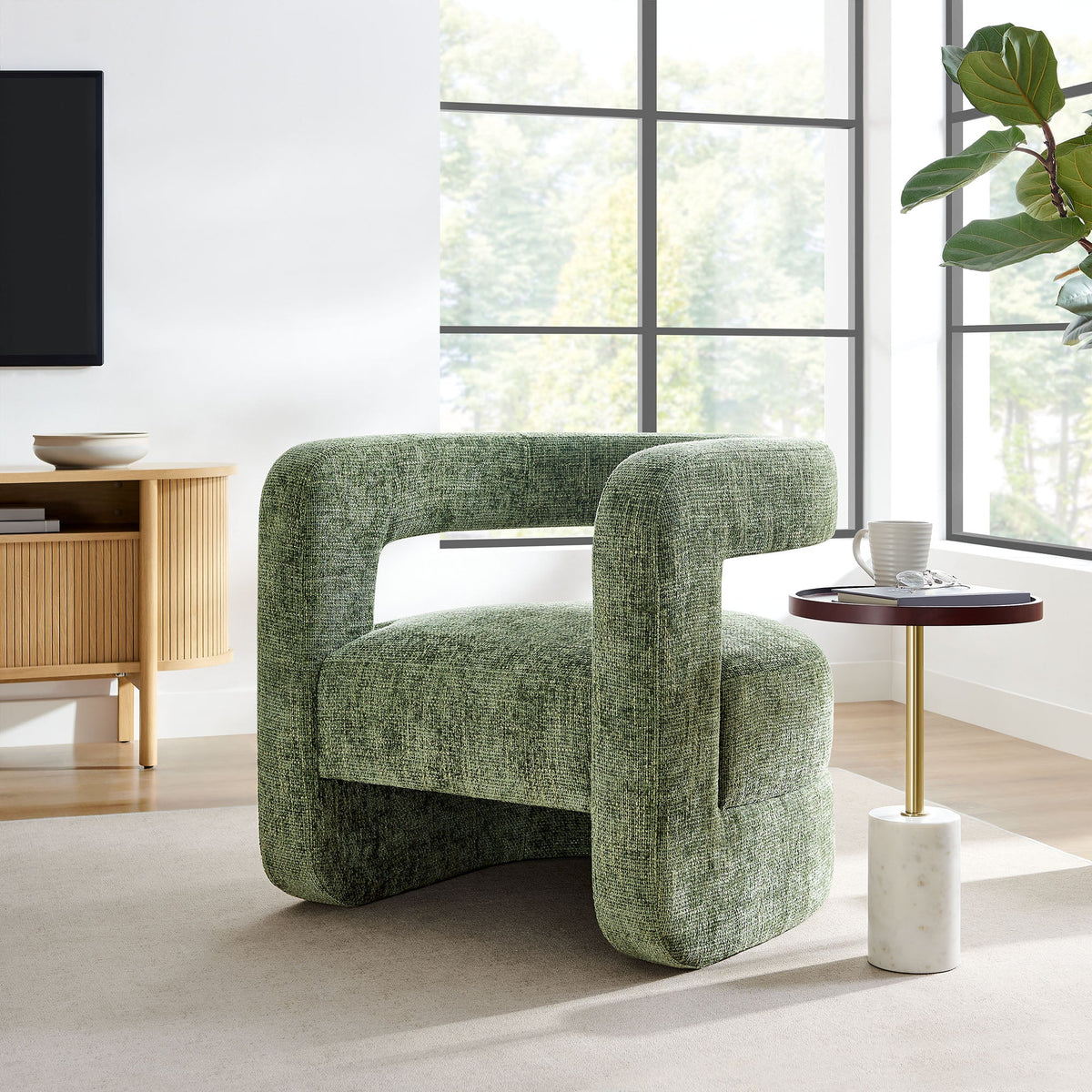 Jaylin Upholstered Chenille Accent Chair - view 20