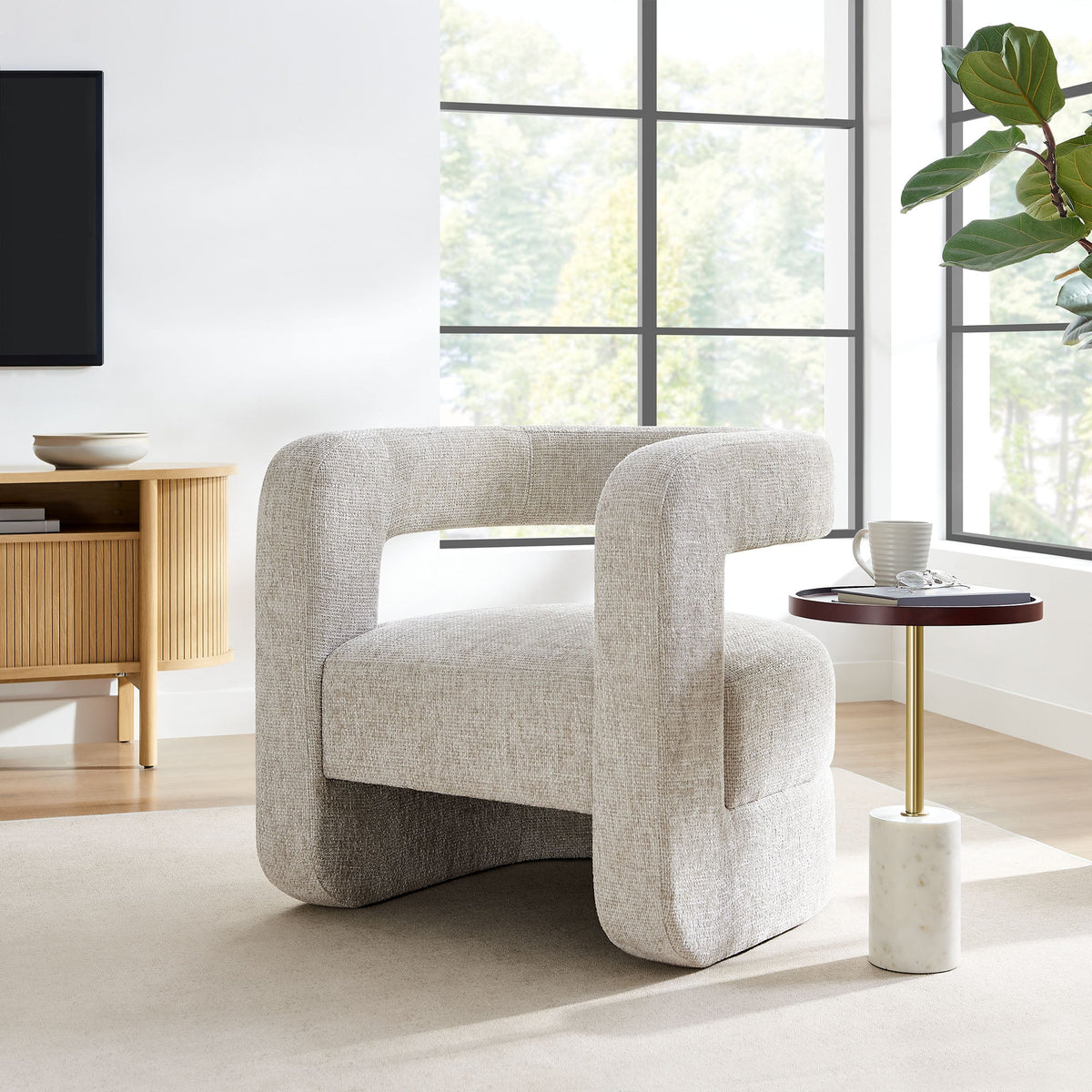Jaylin Upholstered Chenille Accent Chair - view 19