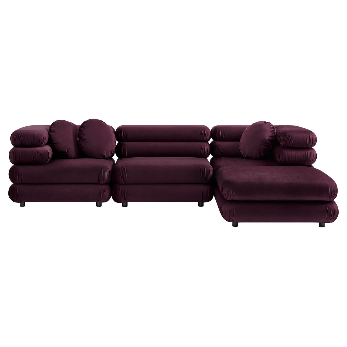 Jubilee 4-Piece Modular Performance Velvet Sectional Sofa