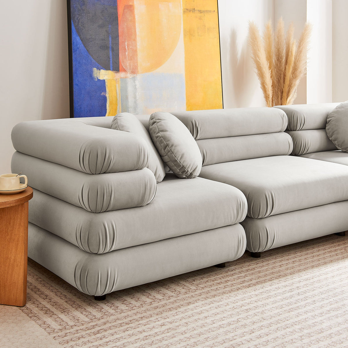 Jubilee 5-Piece Modular Performance Velvet Sectional Sofa