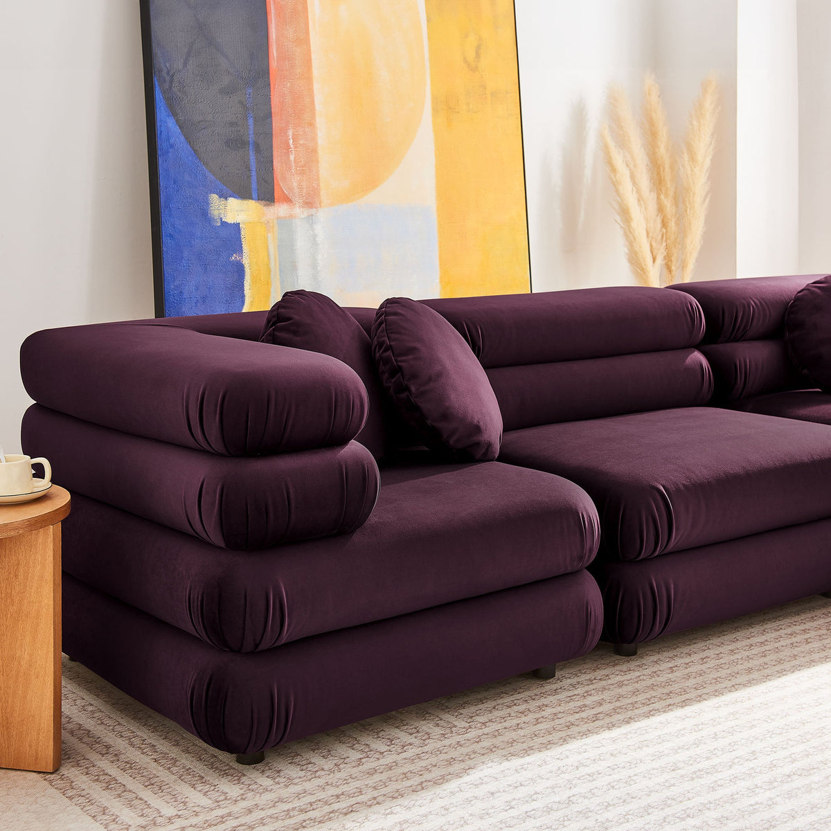 Jubilee 5-Piece Modular Performance Velvet Sectional Sofa