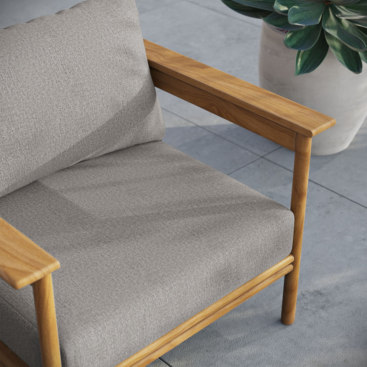 Wren Outdoor Patio Teak Wood Armchair - view 20