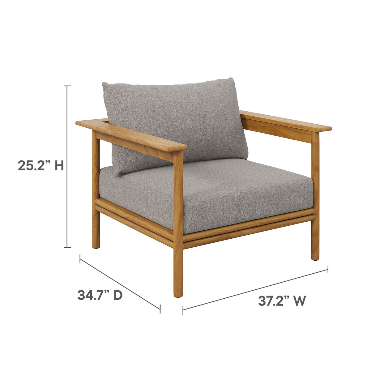 Wren Outdoor Patio Teak Wood Armchair - view 29