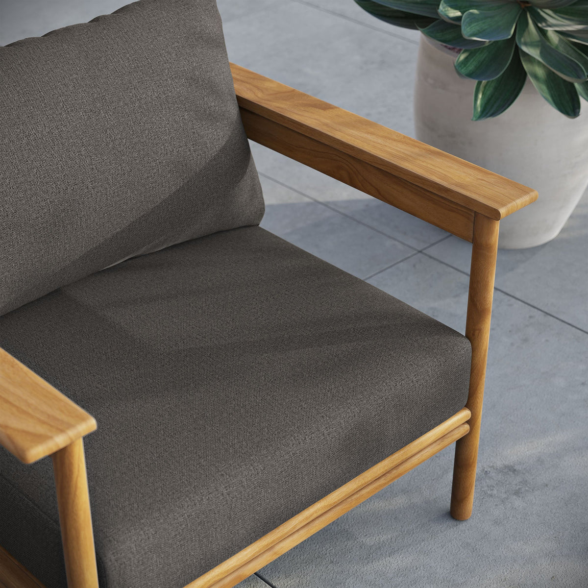 Wren Outdoor Patio Teak Wood Armchair - view 21