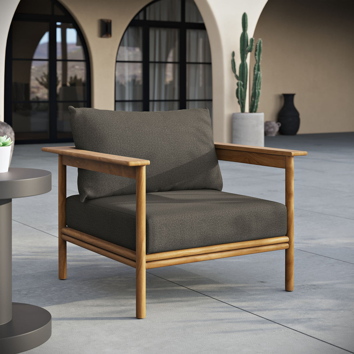 Wren Outdoor Patio Teak Wood Armchair - view 24
