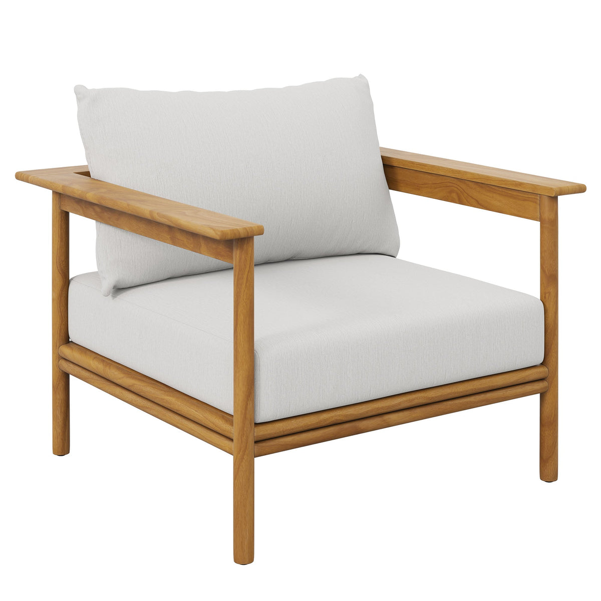 Wren Outdoor Patio Teak Wood Armchair - view 1