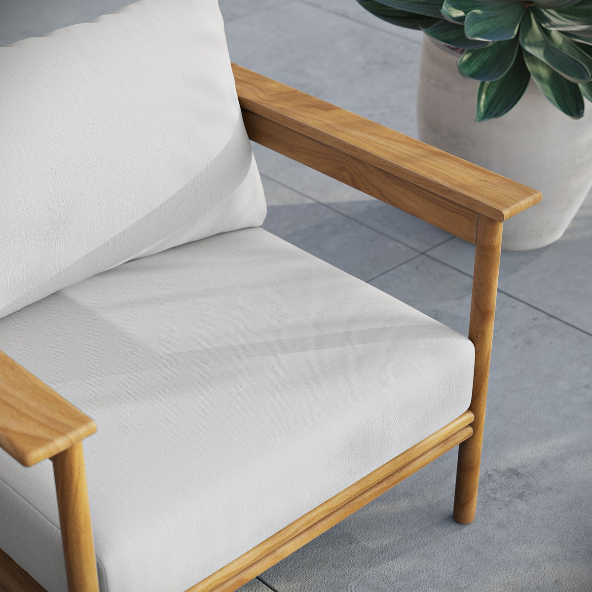Wren Outdoor Patio Teak Wood Armchair - view 19
