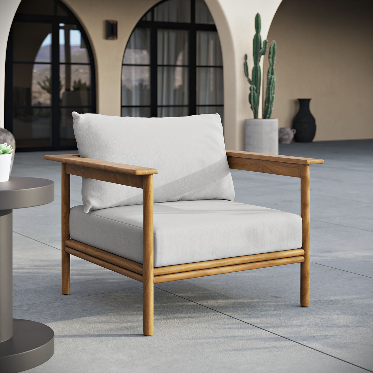 Wren Outdoor Patio Teak Wood Armchair - view 22