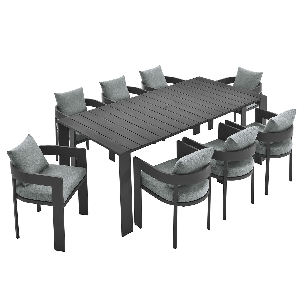 Tahoe 9-Piece Outdoor Patio Aluminum Dining Set