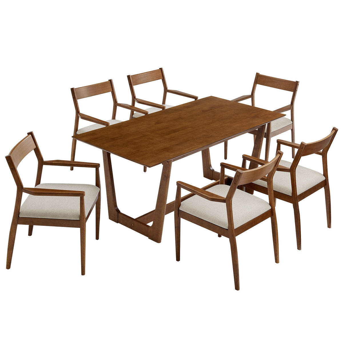 Solara 7-Piece Wood Dining Set