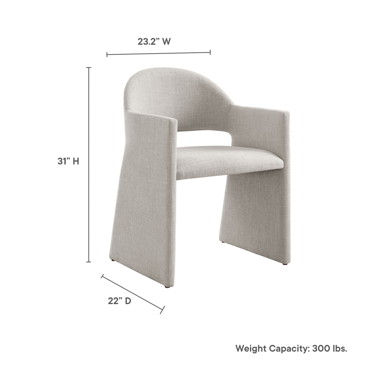 Talia Upholstered Fabric Dining Armchair