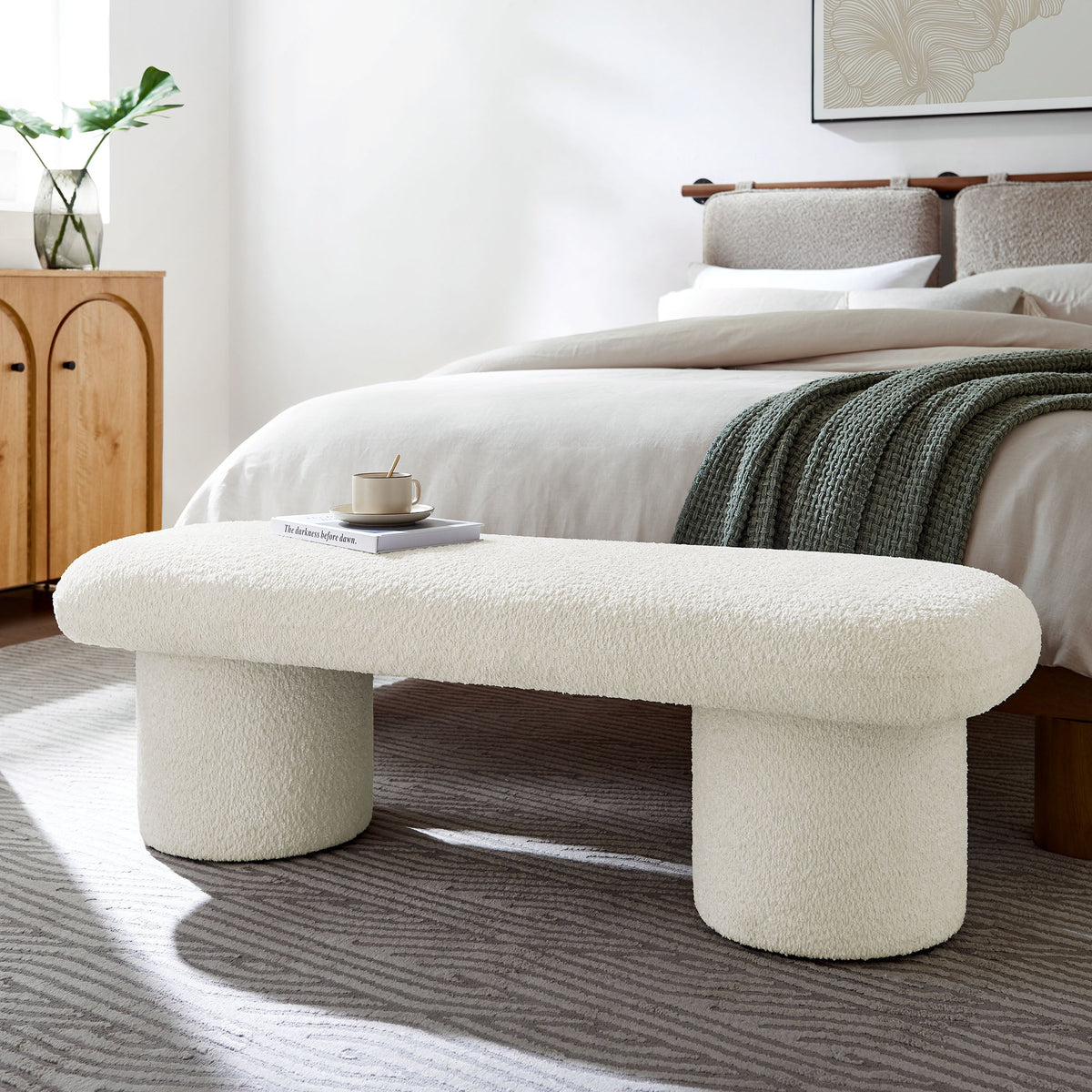 Orla Chenille Upholstered Bench - view 13