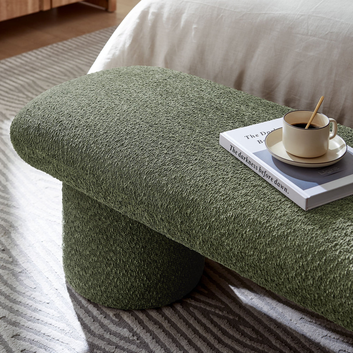 Orla Chenille Upholstered Bench - view 12